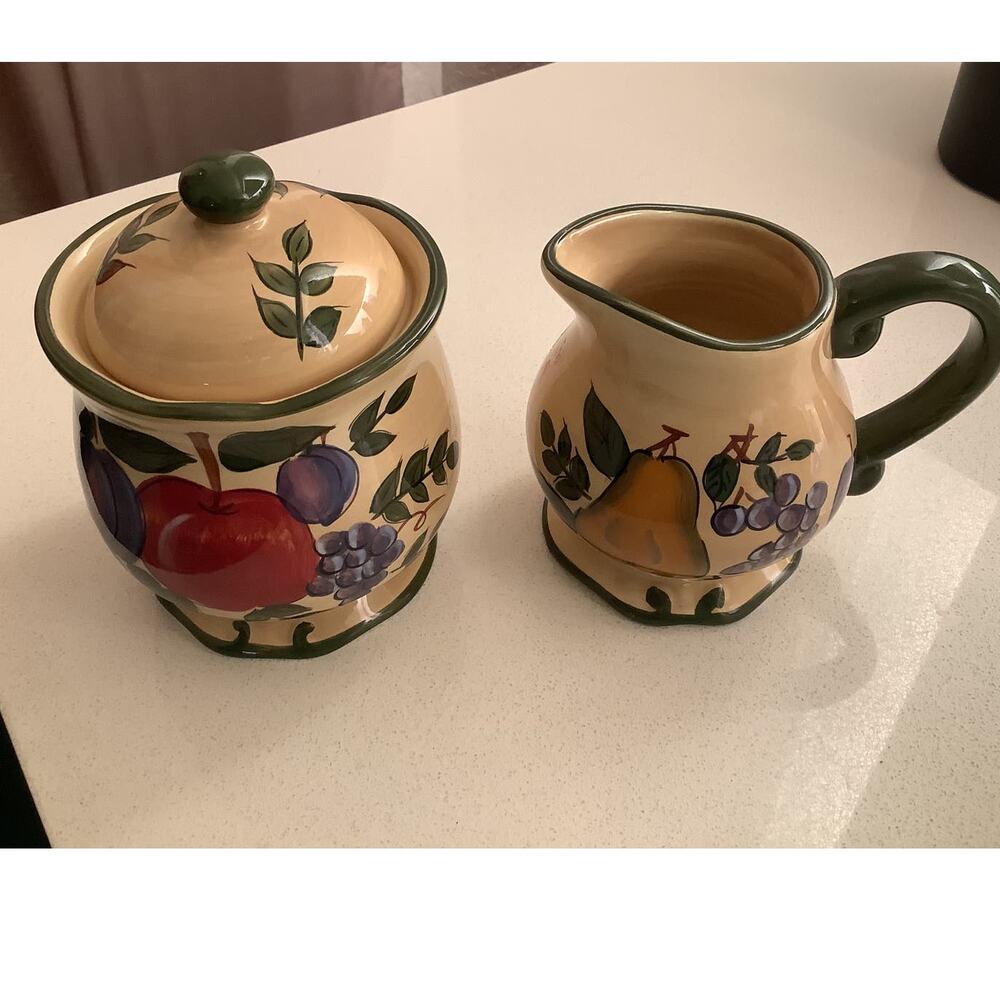 Home Trends Granada Fruit Sugar and Creamer